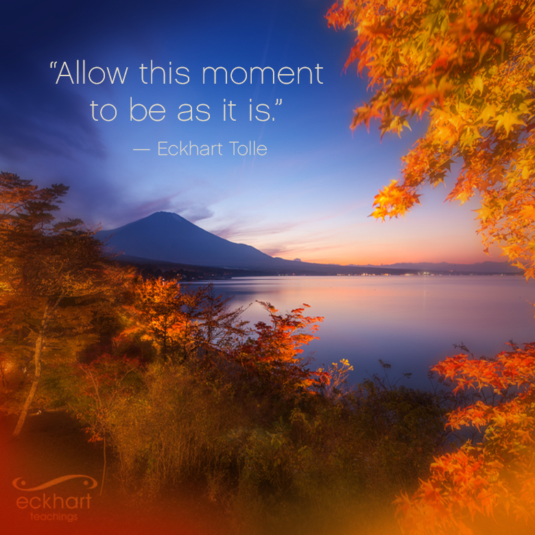 EckhartTolle's tweet photo. "Allow this moment to be as it is." - Eckhart Tolle https://t.co/uOkZ8T0dOt