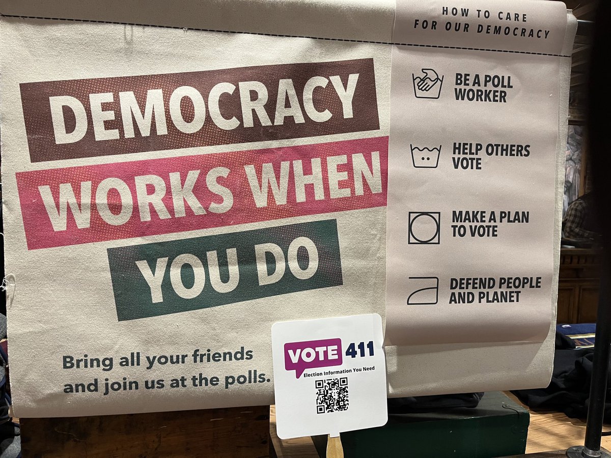 LWVDC's tweet photo. Make it happen! Be ready to vote!! Thanks #patagonia! https://t.co/54R1qPCIp4
