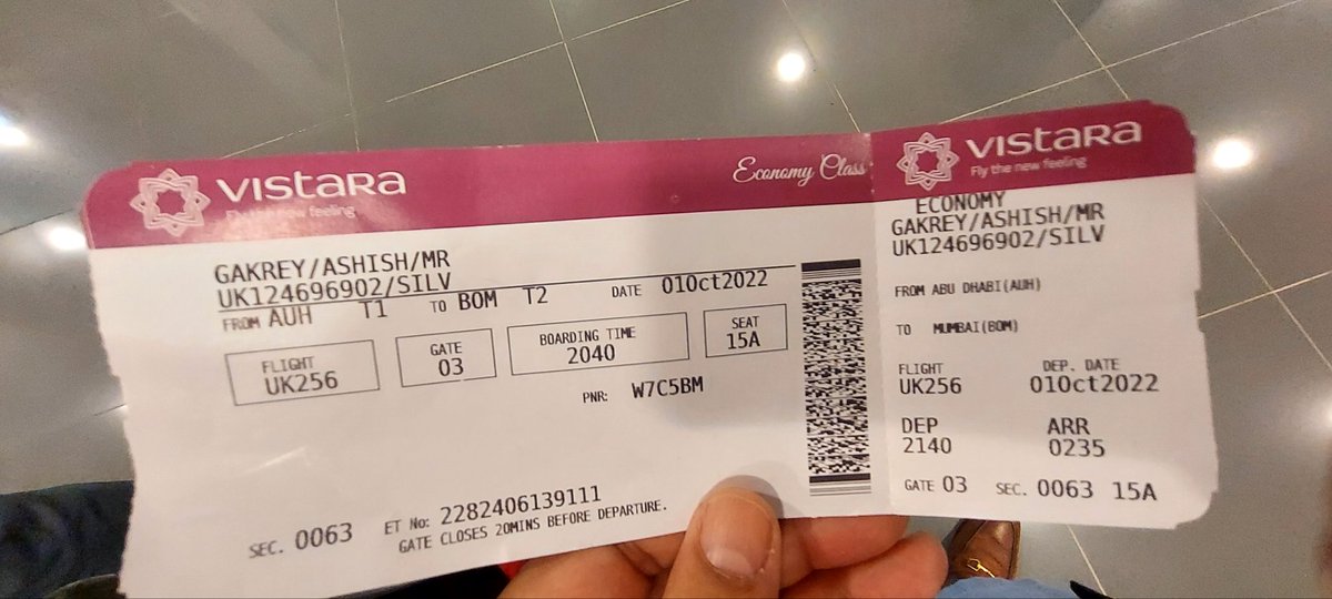 ashishgakrey's tweet photo. Lucky passenger to catch @airvistara 1st direct flight #AirVistara fm #AbuDhabi 2 #Mumbai #FlyTheNewFeeling #AbuDhabiOnVistara #VistaraWorld  #MumbaiToAbuDhabi

#AshishGakrey @hr_shapers #HRShapers #DubaiHRShapers #AbuDhabiHRShapers #UAEHRShapers #DubaiHR #AbuDhabiHR #UAEHR https://t.co/5S7vSHIOcZ