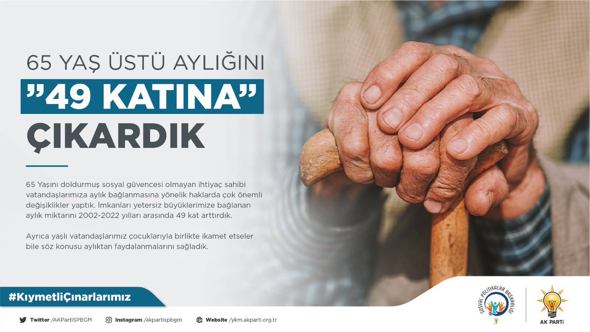 1 Ekim Yaşlılar Günü

#KıymetliCınarlarımız 

Biz, büyüklerine “ak saçlı” diyerek, “ak sakallı” diyerek en üst toplumsal payeyi veren, bilgeliği ve pirliği onlarla simgeleyen bir kültüre sahibiz.