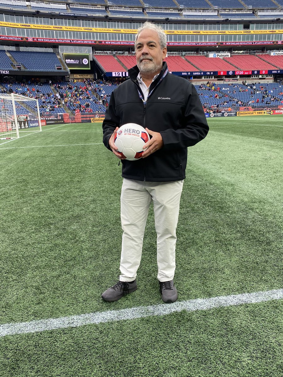 RevsFoundation's tweet photo. Tonight’s Hero of the Match is Javier Marin.

Javier is the owner and CEO of El Planeta Media and is a remarkable leader for the Hispanic community with his work in informing and advocating for Hispanics in Massachusetts.

Thank you for all that you do for the community! #NERevs https://t.co/p7J6obkwGl