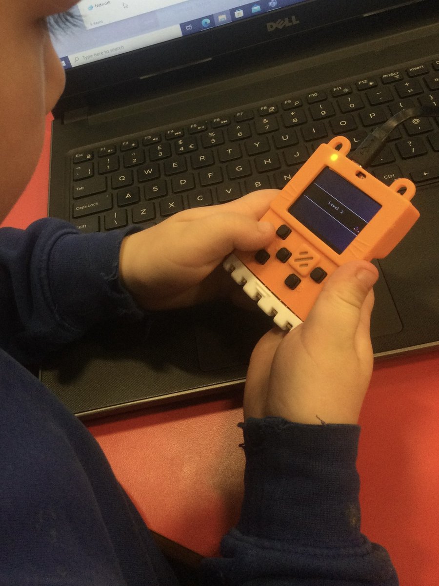 ManonWatkins's tweet photo. This week we’ve been learning how to code games with @MSMakeCode arcade. We’ve had so much fun creating our own sprites and thinking of different types of games, especially bringing them to life on a device. We are loving the @KittenBot1 meowbit 🤩 #nevertooyoungtocode https://t.co/gQULV84sDF