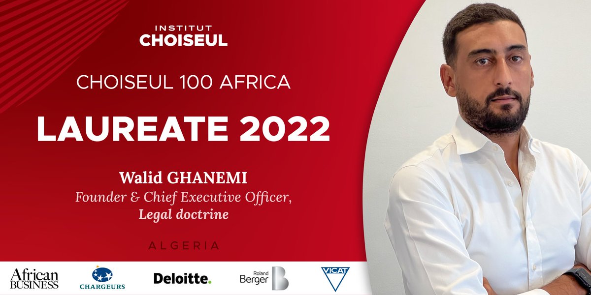 Très fier d’être sélectionné dans le classement #Choiseul100Africa 2022 parmi les jeunes dirigeants africains appelés à jouer un rôle majeur dans le développement économique du continent