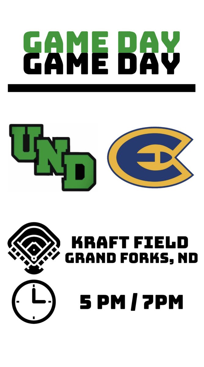 Conference series tonight @ Kraft Field. Come support the boys on a beautiful homecoming weekend, we’ve got a surprise for you. 👀
•
•
•
#undclubbaseball #undproud #ncba