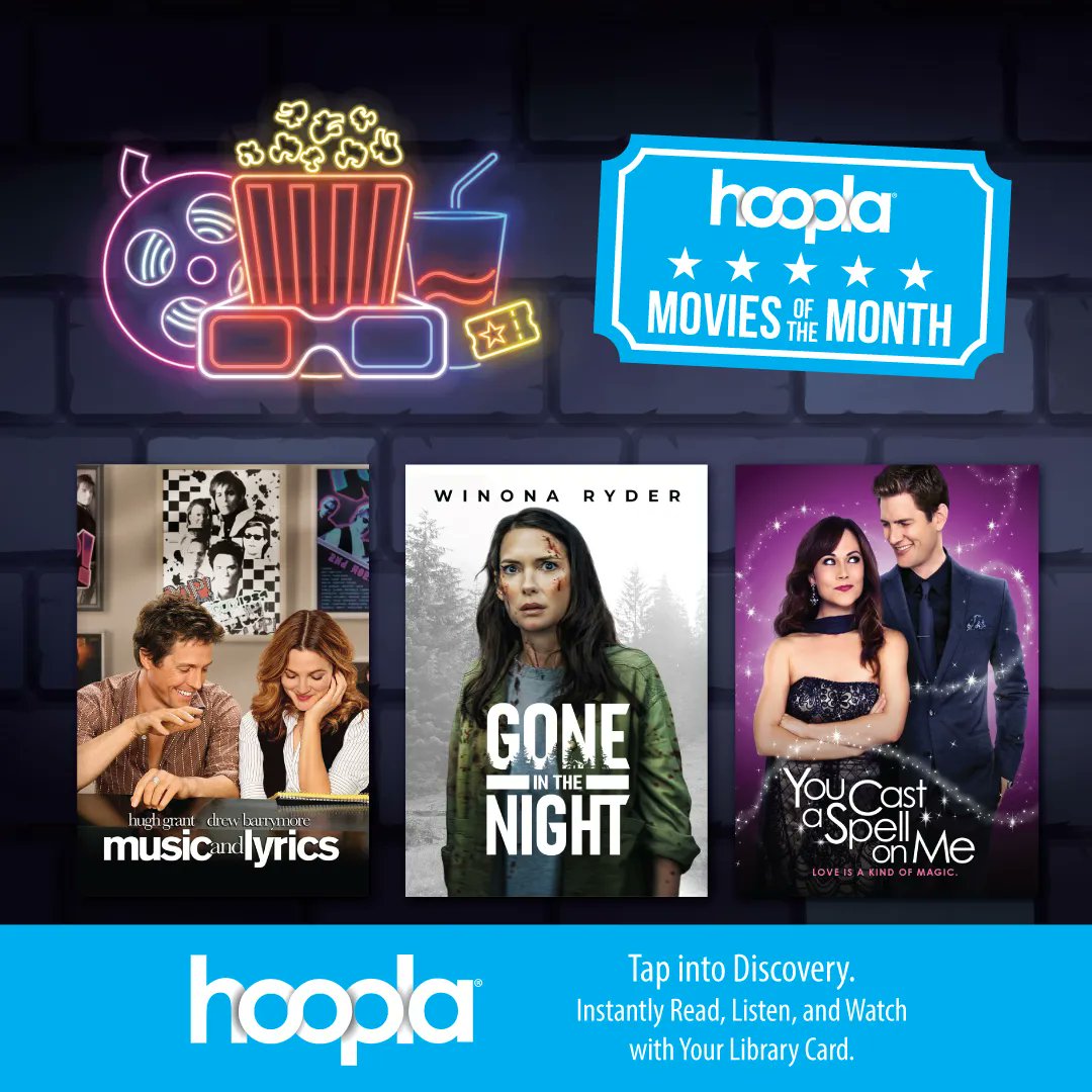 Looking for something to watch? Check out Hoopla's featured "movies of the month" collection for free with your library card! hoopladigital.com/collection/147… #movies #streaming #library