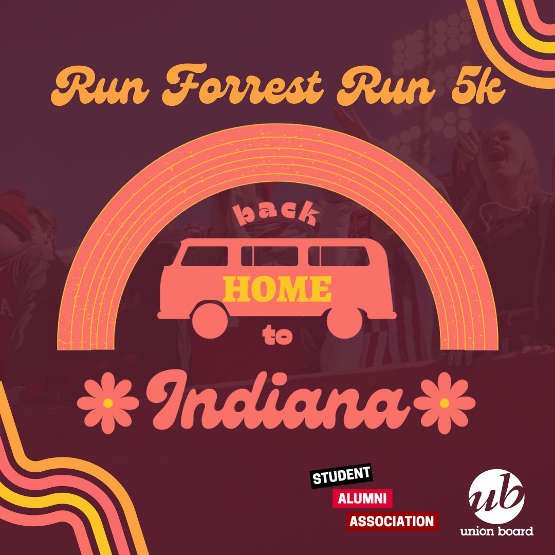 iuunionboard's tweet photo. ⏰Ready to kick off Homecoming 2022? Then get hyped for the Run Forrest Run 5k happening TOMORROW! Signups close tonight, so don't miss it! Open to runners and walkers - register using the link in our bio🏃🏽‍♀️ https://t.co/DdSCn9gvR2