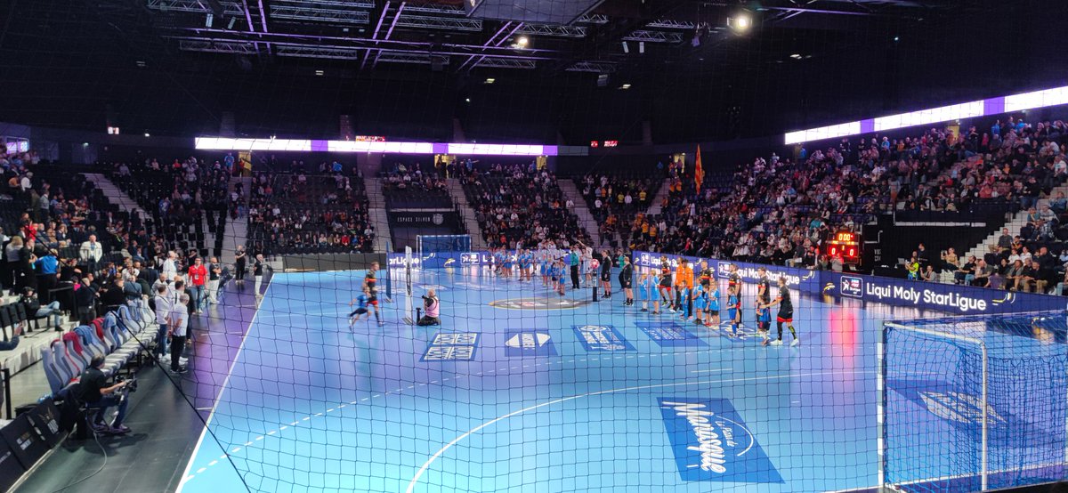 Feeling very European.  First ever Handball game.