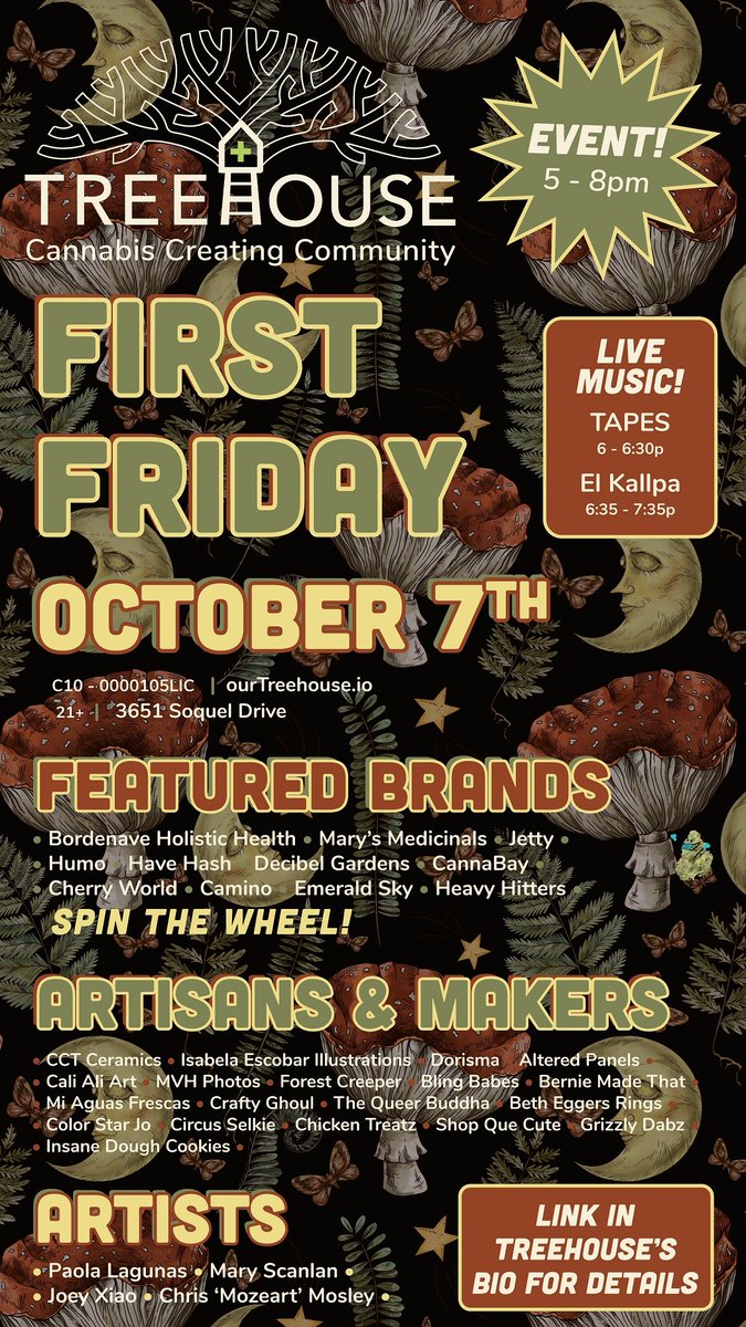 Treehouse_SC's tweet image. 👻 BOO🎃 It's time for our spoOoOky First Friday! This one rocks because...Costumes are encouraged! 🤡🤴🏽🦹🏽 Who doesn't love dressing up?! 🥸

We have loads of fun planned. Come lift your spirits 👻 ,  enjoy live music, &amp;amp; support local small businesses on 10/07 from 5-8pm 🧟🥳