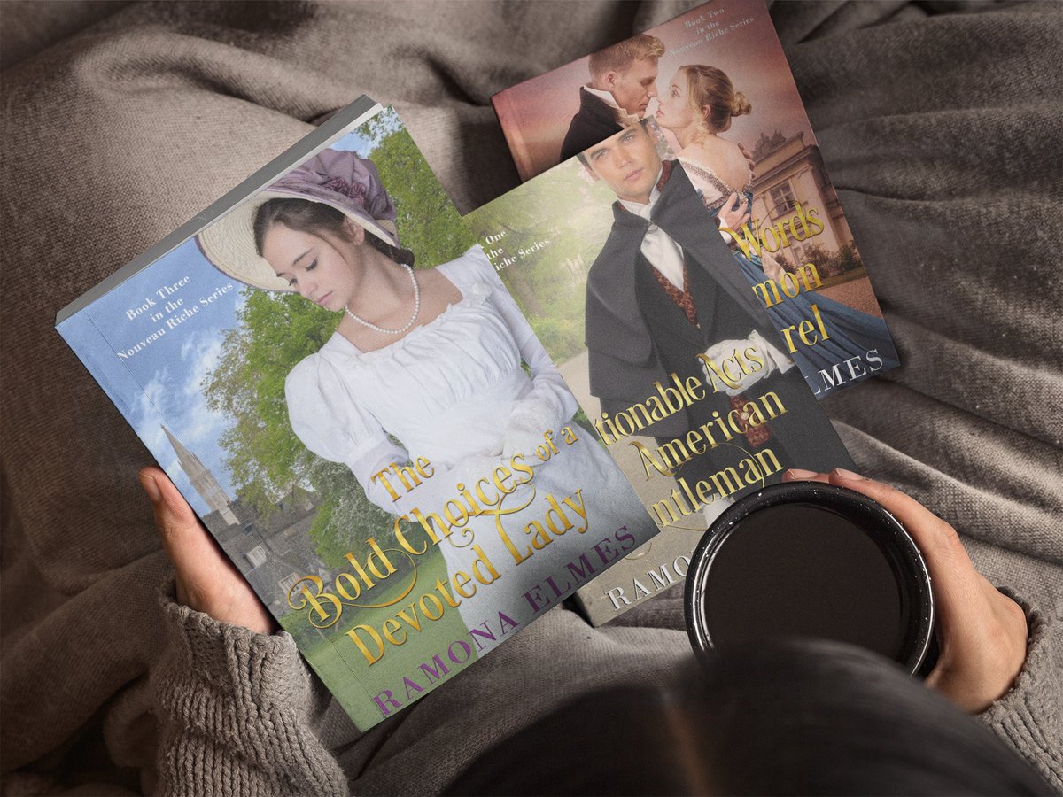 ElmesRamona's tweet photo. Fall is the perfect time to read! A hot drink, cozy sweater, and a comfy blanket are the perfect way to jump into the Nouveau riche series. 
Link: https://t.co/vmo3rtWUQL
*Mid-level spice and steam. Enjoy!
#KindleUnlimited 
#historicalromance 
#RomanceReaders 
#readersoftwitter https://t.co/5X3rYRGTzx