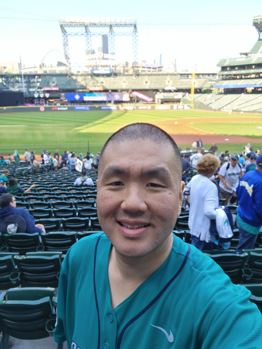 evanbolin's tweet photo. Ready to watch my playoff bound @Mariners take the field today! #GoMariners #SthAppreciationDay #MarinersSTH #RefuseToLose #Believe Sec. 234 Row 5 Seat 10 https://t.co/IklStGUFcZ