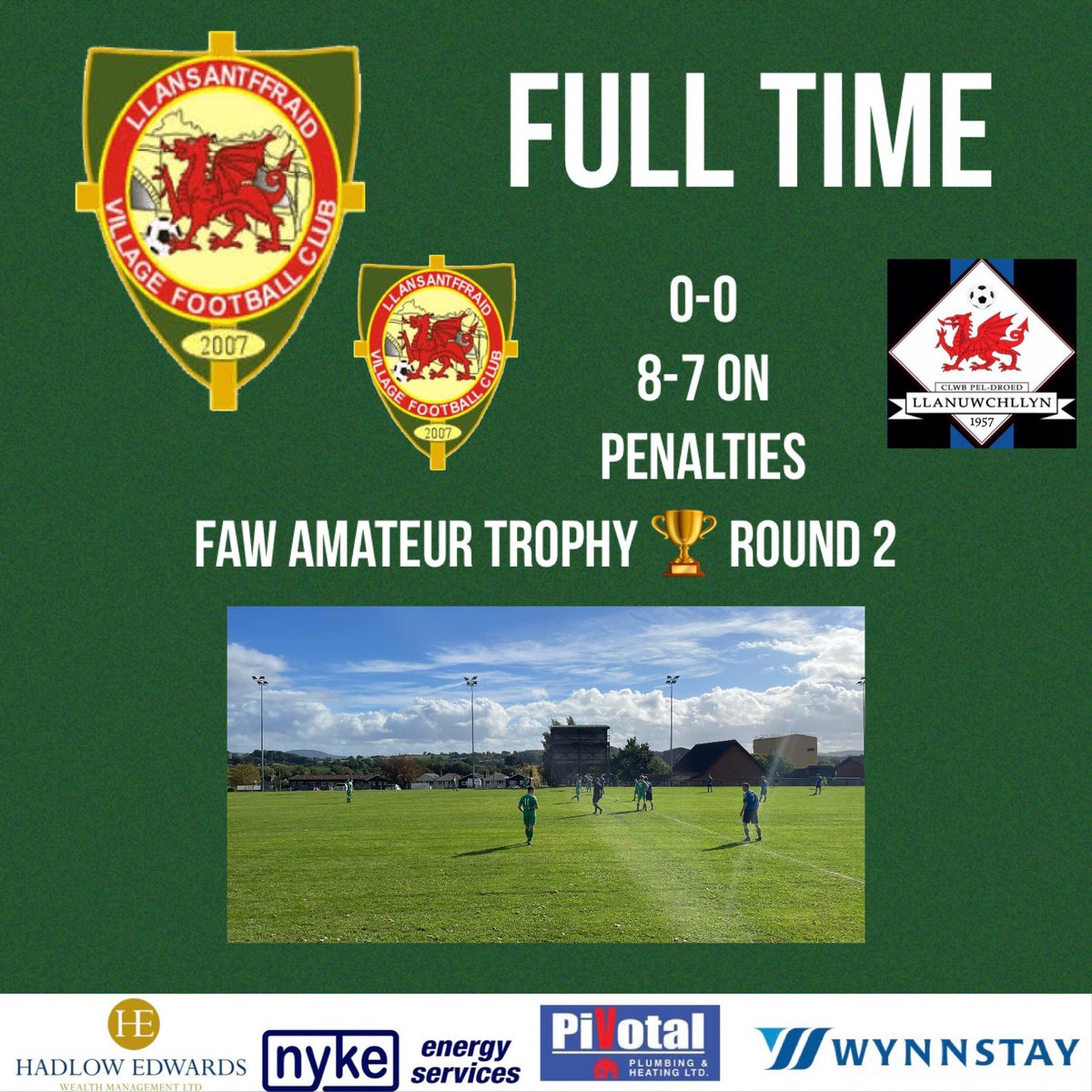 st_ffraidfc's tweet photo. 🟢⚪️ Full time ⚪️🟢
0-0 
We won 8-7 on penalties 
Very close encounter, both teams had good chances but penalties decided it! Well done lads! 
⚽️@KhyamW 
⚽️ @adambiggs99 
⚽️ @TBailey_4 
⚽️ @DanWeaver121 
⚽️ @JakeAddis 
⚽️ @Carruthers9 
⚽️ @Rhysydjones 
⚽️ @JoeyMakinson https://t.co/YK2RBBlP2r