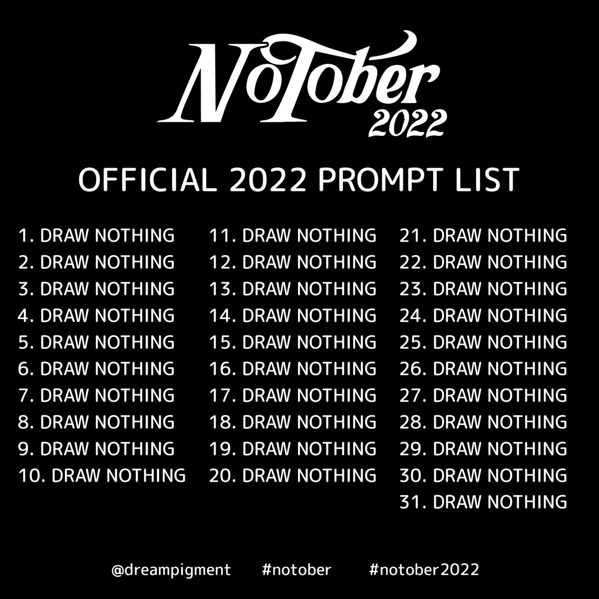 DreamPigment's tweet photo. Notober is for artists who don’t want to participate in Inktober. You’re welcome! #inktober2022 #notober2022 #artmeme 

Follow me on Instagram! https://t.co/jzKZ5H9CCu https://t.co/834c7VeAuT