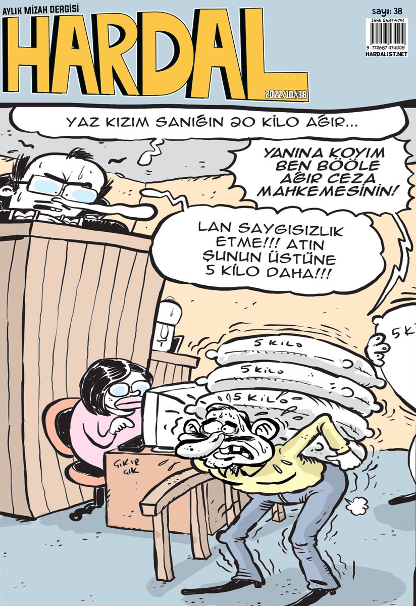 hardalistdergi's tweet photo. 🚀Yeni Sayı Ağır Ceza Hakiminin Karşısına Çıktı 👍😉 

📌Hardalist #MizahDergisi 'nin #Ekim 2022 3️⃣8️⃣. Sayısı Yayınlandı 😎 

📎Dergi Linki 👇
https://t.co/MnUJo0hLcI 

#karikatür #karikatürist #cartoon #cartoonist #mizah #mizahdergisi #ekim #hardalist #hardalistdergi #dergi https://t.co/Y6zudT5elp