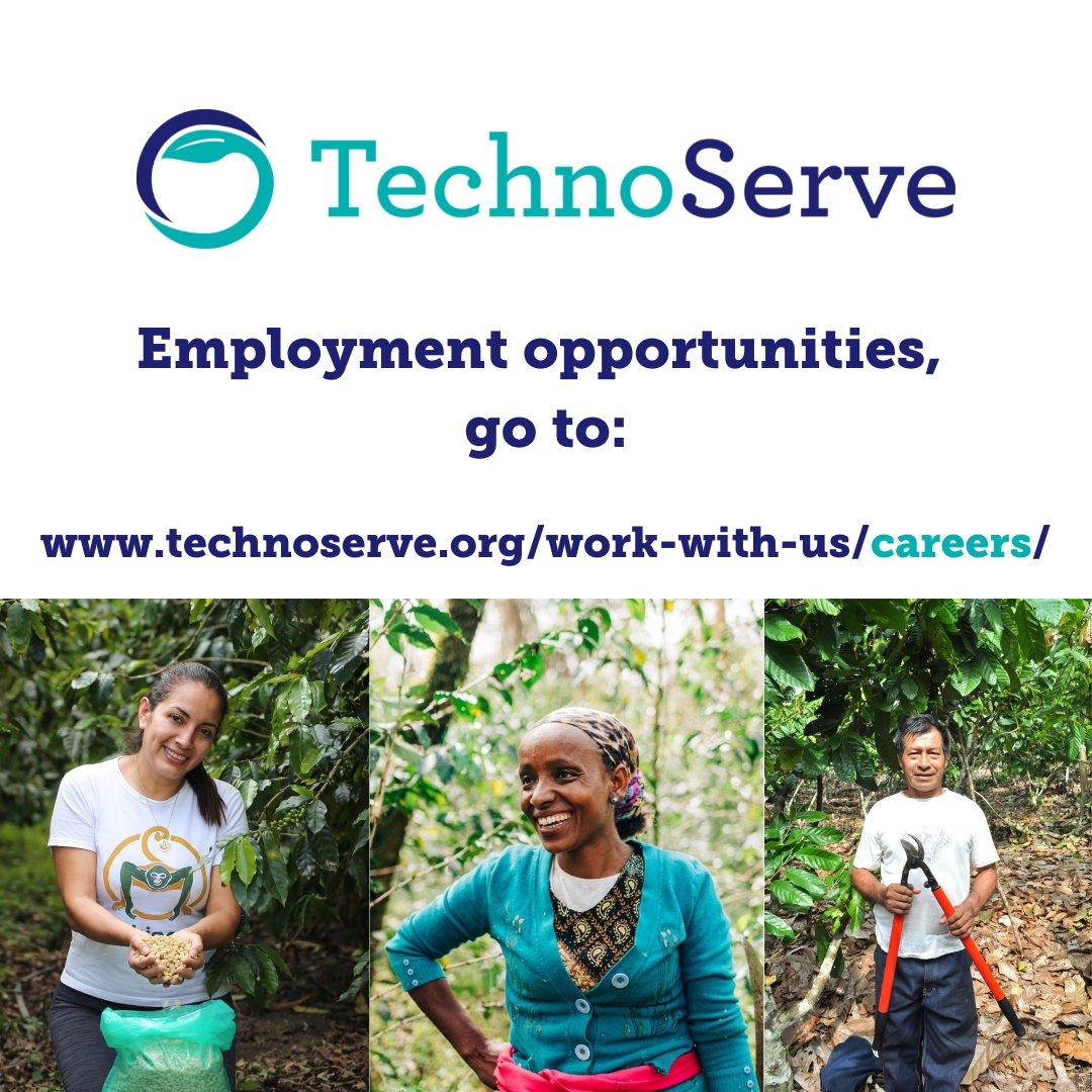TechnoServe's tweet photo. Strong leaders drive us to make a lasting impact. That’s why we hire world-class professionals for our Leadership roles. https://t.co/KrwEoallPK
HASHTAGS: #TechnoServe #TNS #TNSHR #WeAreTechnoServe #leader #workwithTechnoServe #Employment #TNSjobs #jobs #TNSCareers #Careers https://t.co/cMxLqHLDvm