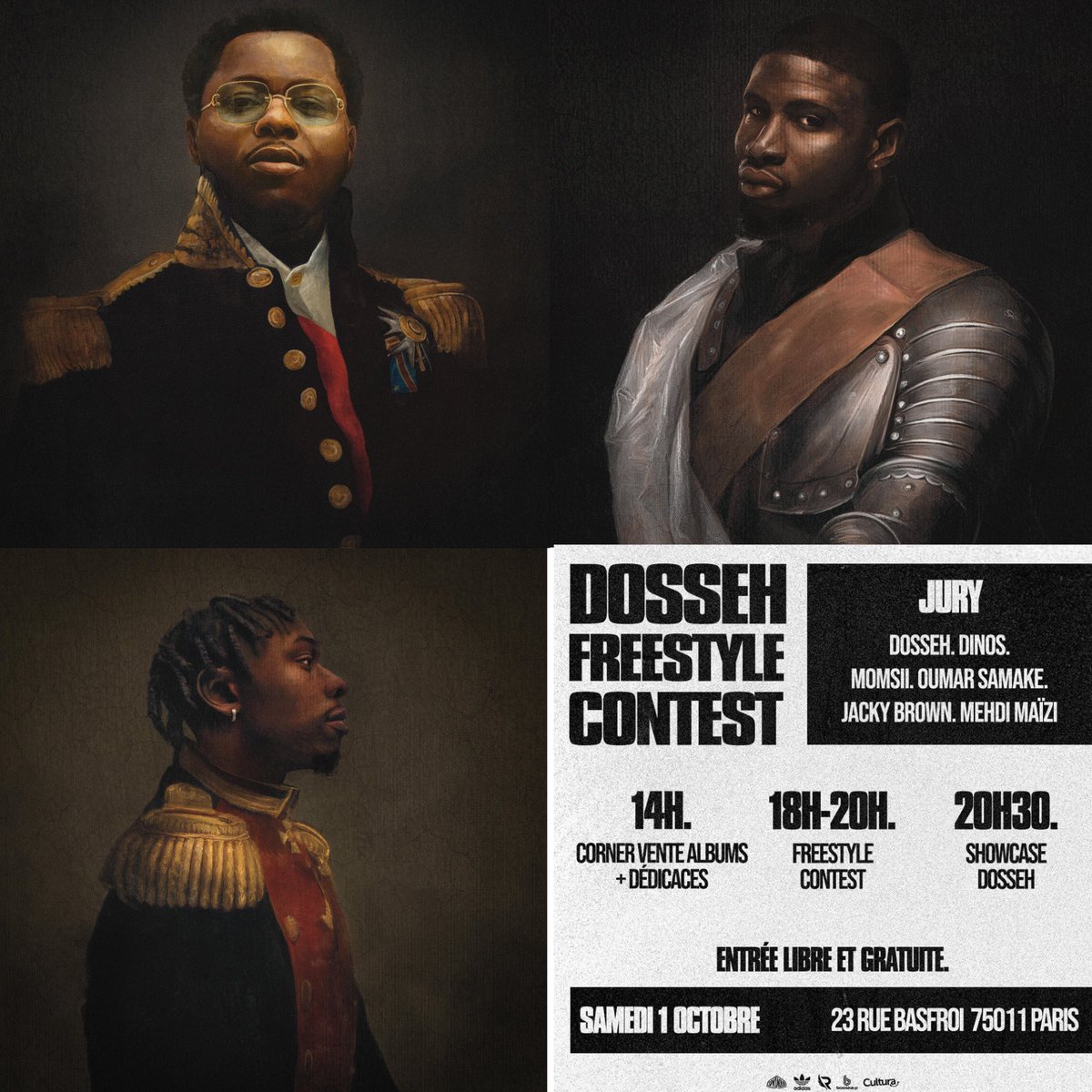 artemile1's tweet photo. A l’occase du nouvel album de @DossehLaFamine j’ai réalisé 7 tableaux des feats présent sur l’album. Ils sont visibles à son événement ce soir!
TROP TÔT POUR MOURIR ⚔️ https://t.co/3kbXqMCxid