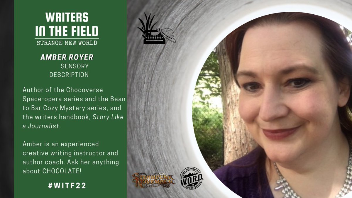 FieldWriters's tweet photo. @amber_royer is bringing her creative writing and author coaching to #WitF22!
Record information relating to all the senses, inspired by a visual image, and then turn that information into a scene. As time allows, volunteers will share their scenes.

https://t.co/iBD7xnupVZ https://t.co/mtJhvs4SlB