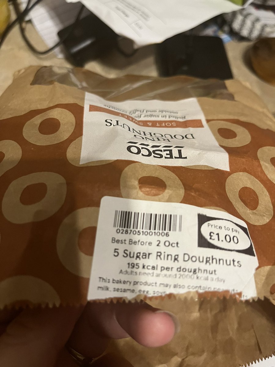 isitsahra's tweet photo. @Tesco just got some sugar ring donuts and to find there is NO sugar I am so disappointed I got them at the northwich store! https://t.co/F2uqTxFVBa