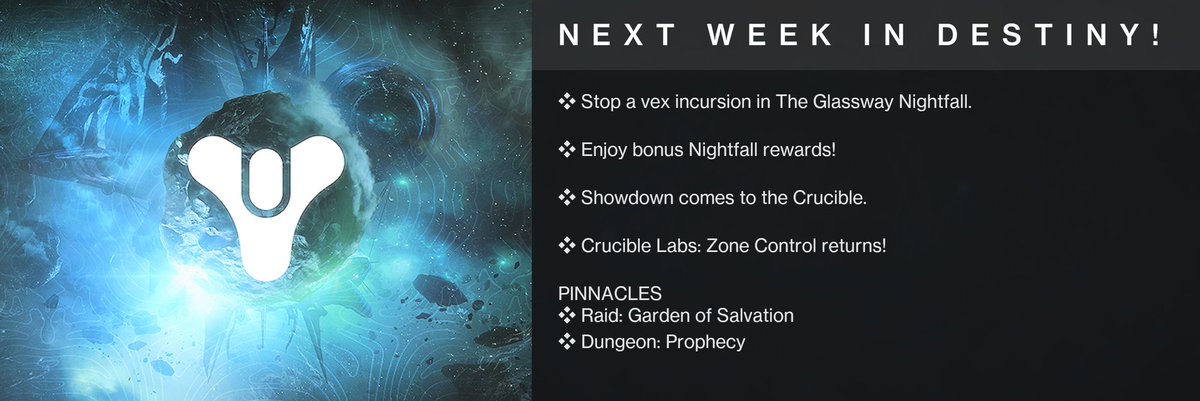 DestinyVeterans's tweet photo. N E X T  W E E K  I N  D E S T I N Y !
10/04 #Destiny2 #Destiny2TheGame https://t.co/nUn6ejB8Y5