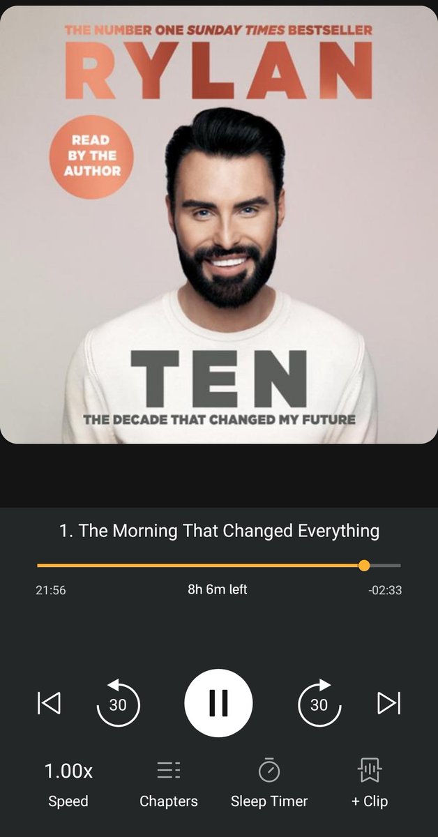 1nclusionRider's tweet photo. Full on sobs listening to #Ten by @Rylan last night. That opening chapter was hard to listen to (and harder to write, I am sure), but so honest, raw and unfiltered. Thank you, Rylan. Onwards now to the joy of the last decade! ❤️ #RylanTen 1️⃣0️⃣ https://t.co/fSkKvIsLtR