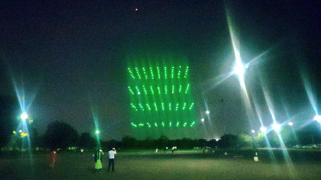 #DroneShow rehearsals at #ScienceCity. All geared up for the show. See you folks at the event tomorrow in the world's best and biggest science park <a href="/GujScienceCity/">Gujarat Science City</a>. #GandhiJayanti 
<a href="/CMOGuj/">CMO Gujarat</a> <a href="/jitu_vaghani/">Jitu Vaghani</a> <a href="/dstGujarat/">Department of Science & Technology, Gujarat</a> <a href="/vnehra/">Vijay Nehra</a> <a href="/nitinsangwan/">Nitin Sangwan</a> <a href="/PIB_India/">PIB India</a> <a href="/InfoGujarat/">Gujarat Information</a> <a href="/ahmedabad_info/">info_ahmedabad_gog</a>