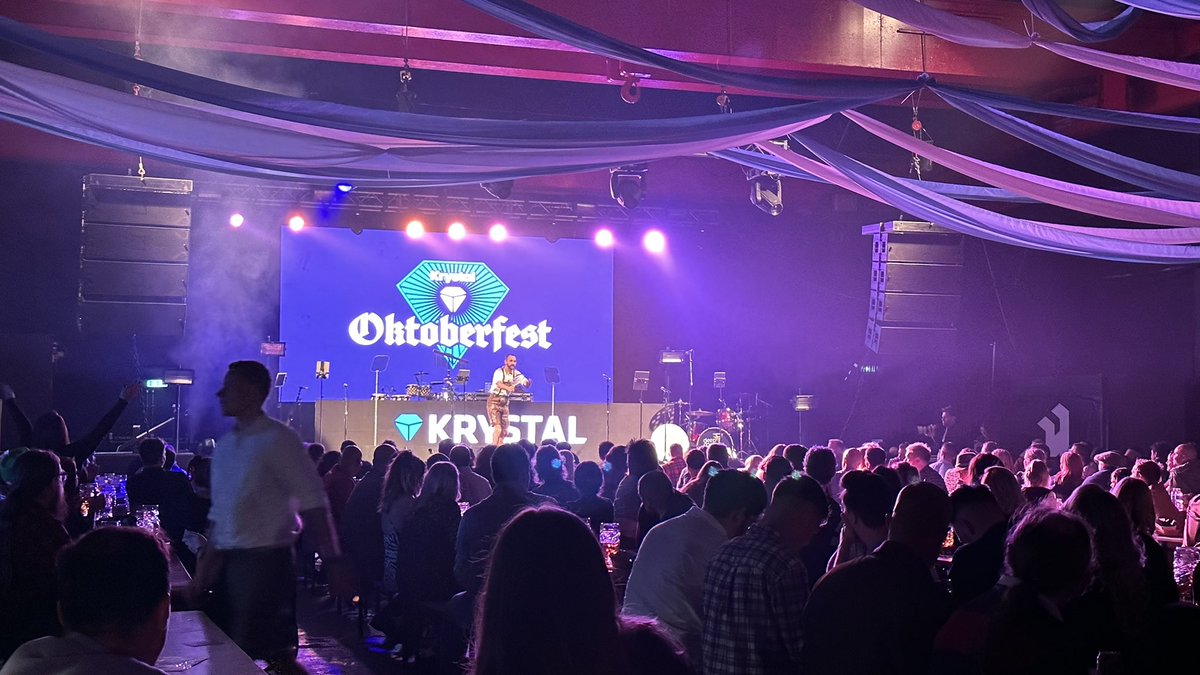 At the <a href="/KrystalHosting/">Krystal</a>  Oktoberfest party #Oktoberfest  #krystal