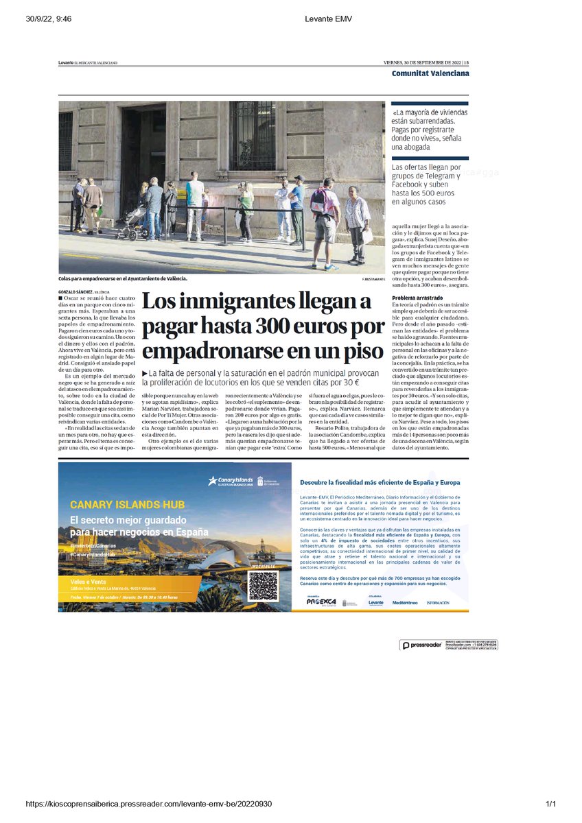 Esto es una vergüenza @ajuntamentVLC <a href="/joanribo/">Joan Ribó</a> El empadronamiento debería ser un derecho para todas las personas que viven en #València. Sin embargo, muchas personas migradas encuentran obstáculos impuestos insalvables, citas imposibles de conseguir,... Hay que solucionarlo ya!!!