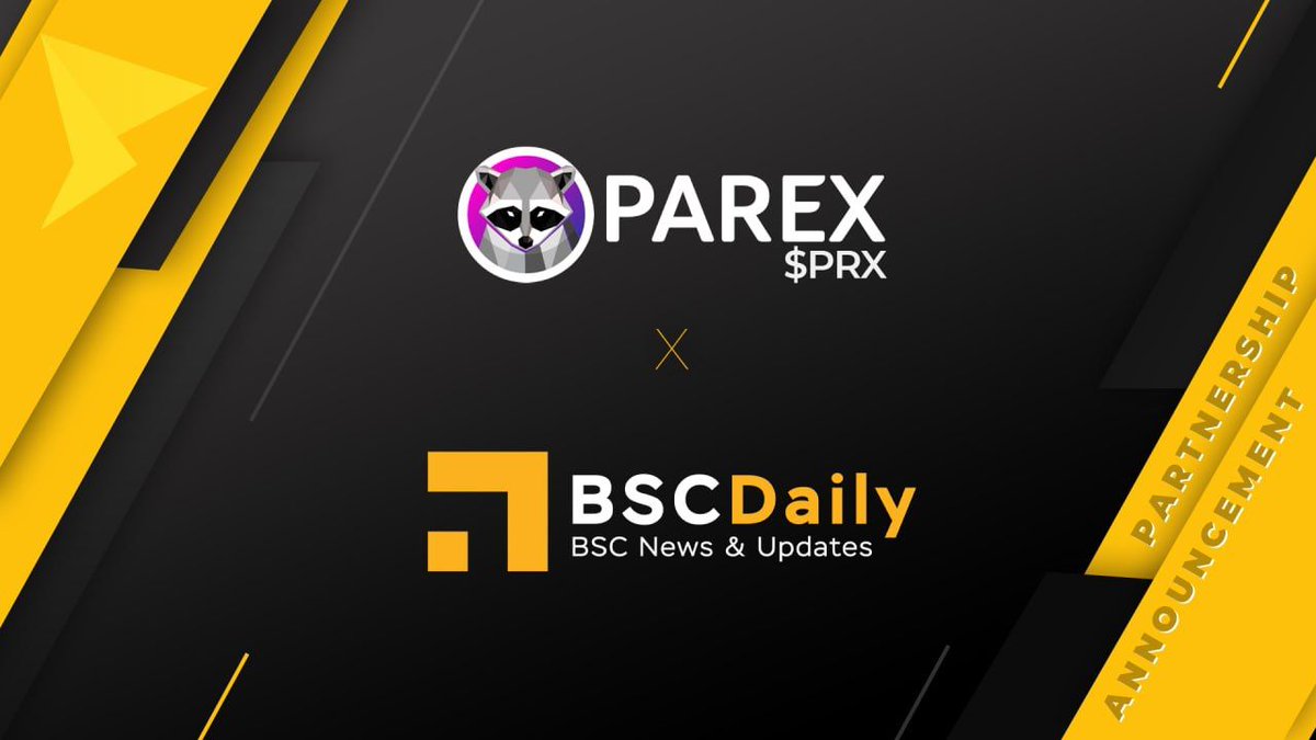 We are here with a big partnership announcement.

#Parex x #BSCDaily

Thanks to this partnership, we are making our place in the BNB ecosystem more permanent. 🔥⚒️💪

Partnership-specific events coming soon.

<a href="/parexmarket/">old account. new @parexnetwork</a> &amp; <a href="/bsc_daily/">BSCDaily</a> will be in Dubai together. 🤝