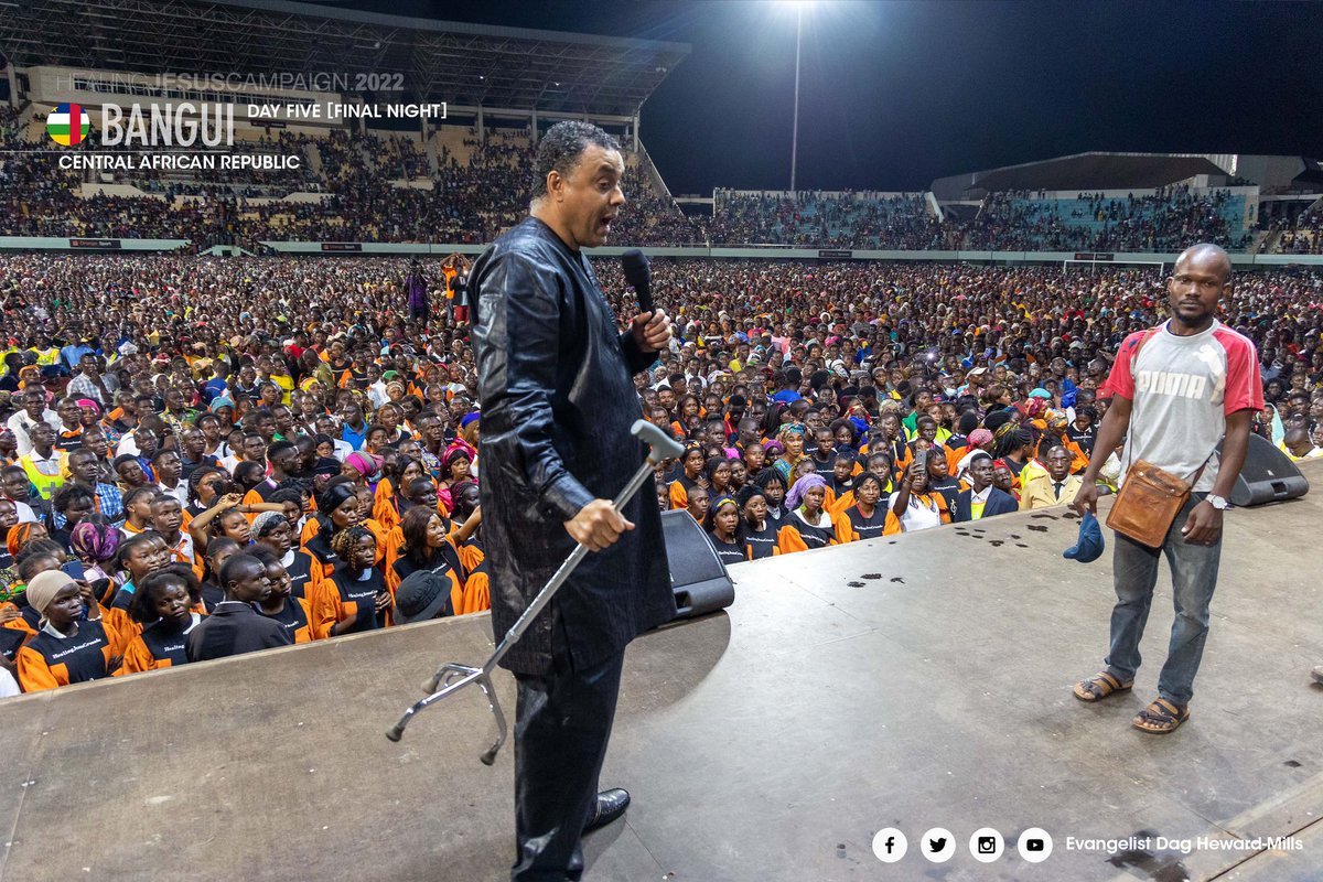 EvangelistDag's tweet photo. The heart  cry  of  Jesus Christ is harvesting the fields.  Jesus did not leave His throne for nothing! 

Thank God He came and thank God for great harvests in CAR. Mighty miracles indeed! Bangui will never be the same again! Enjoy the highlights of the final night. https://t.co/fulJQUxD4L