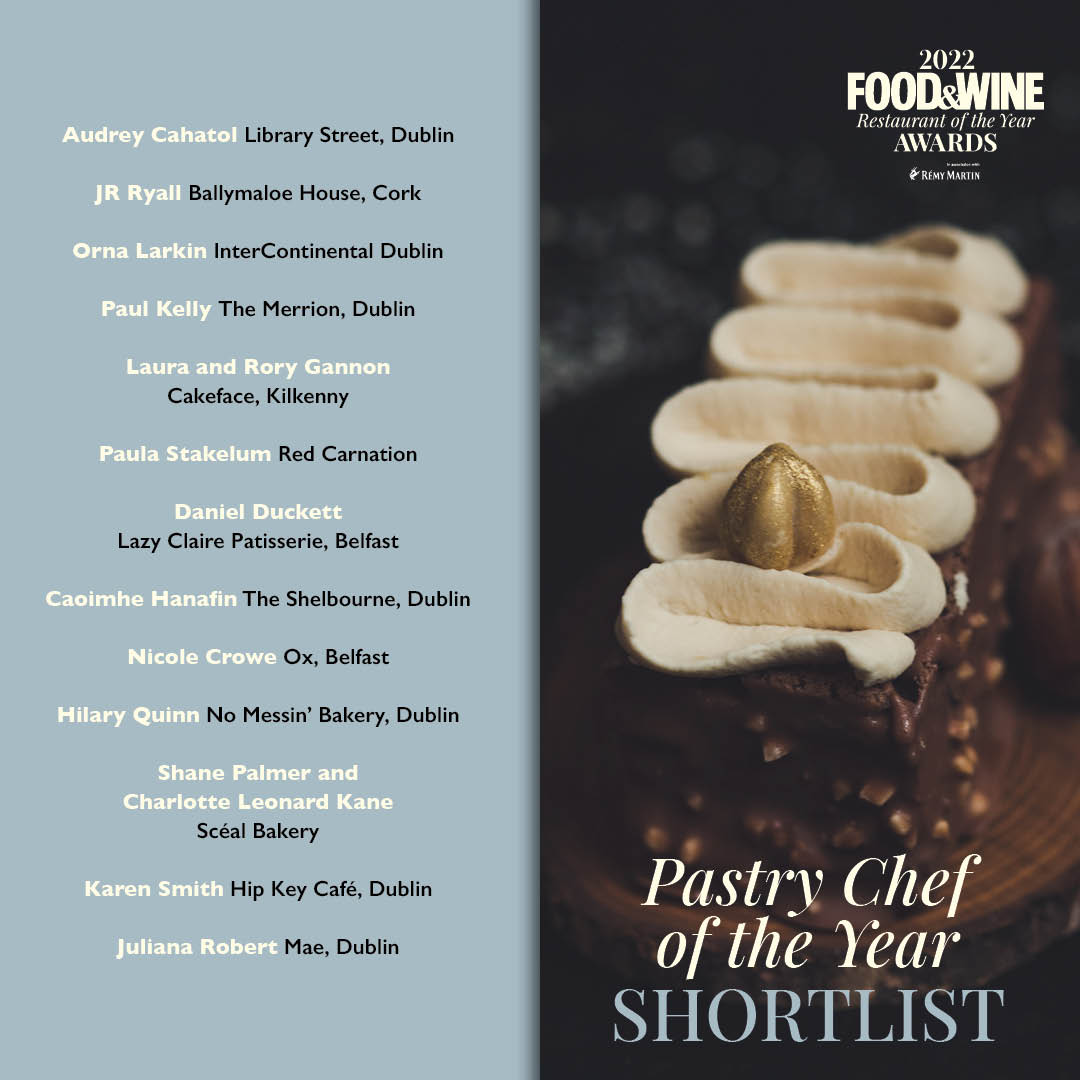 🚨 🍴 🍷 #ROTYA2022 Pastry Chef of the Year
Featuring <a href="/JRRyall/">JR Ryall</a> <a href="/OrnaLarkin/">Orna Larkin</a> <a href="/cakefacepastry/">cakeface</a> <a href="/paulapastry/">paula stakelum</a> @DanielCDuckett <a href="/CuratedByKaren/">Curated By Karen</a>

Full details plus tickets:
businesspost.ie/life-arts/rest…