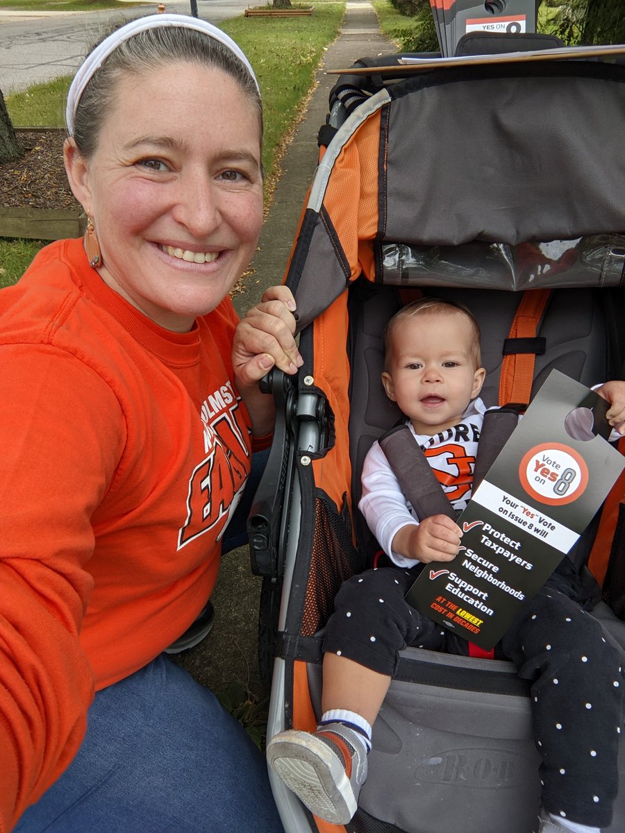 MmeMurphy's tweet photo. It's a beautiful day to #SupportNOCS ! Adriana had a blast talking with voters today! Vote YES on Issue 8! https://t.co/cqA6LuPbUH