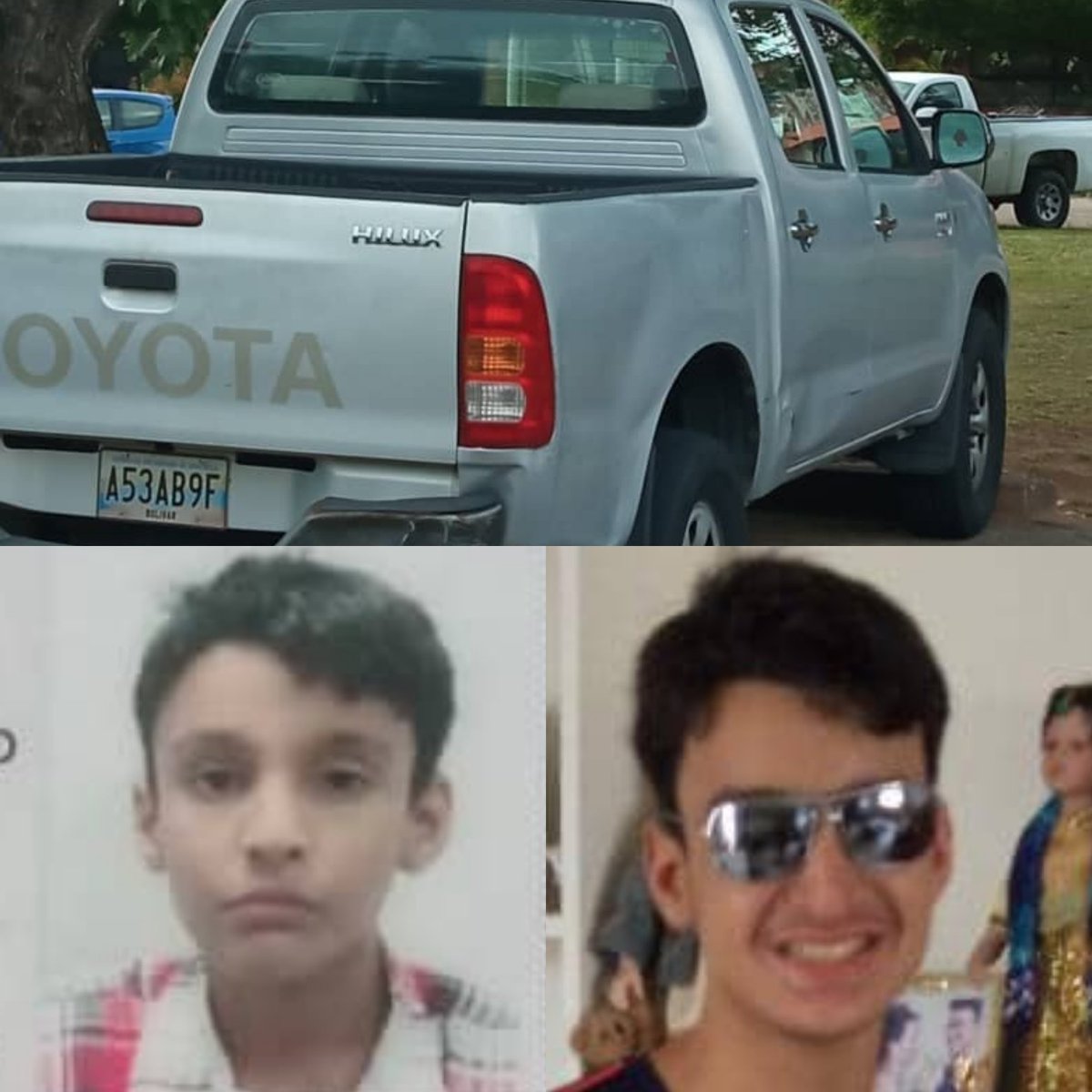 FundaLucelia's tweet photo. ⚠️#CiudadGuayana #1Oct ⚠️Ottavio Rivas Zambrano (16 años) AUTISTA, se encuentra desaparecido desde la madrugada de hoy 1ero de octubre.

Se presume que tomó sin permiso el carro de su abuelo, una Toyota Hilux color plateada placa A53AB9F.

Si lo ve informar al (0412)085.22.70 https://t.co/xMkkrtwSLy
