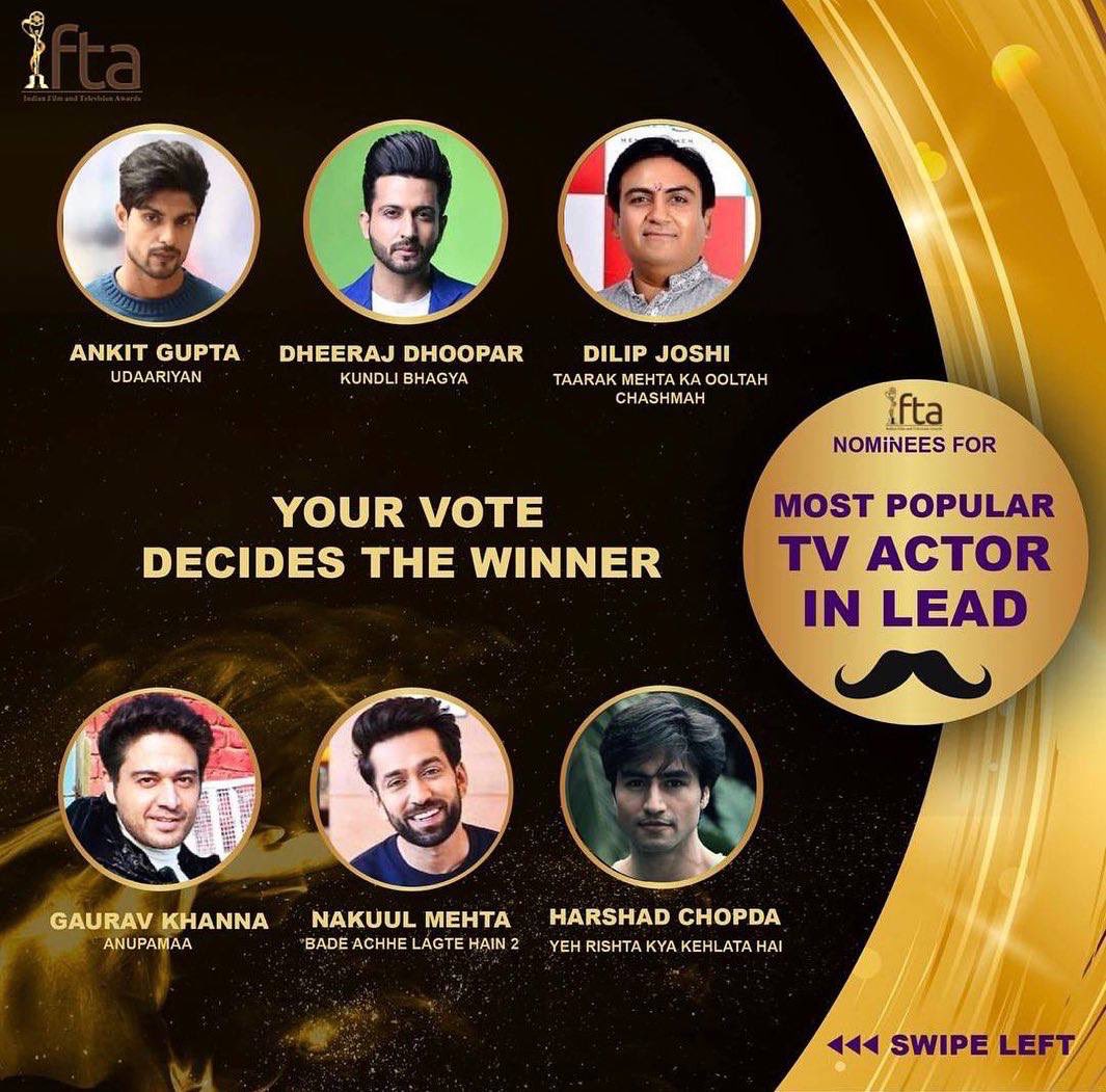 ifta_india's tweet photo. Vote for your Favourite TV Actor in Lead role on https://t.co/4UrMcXvA09 and make him win IFTA 2022 ๐#polbol #ifta
@KinshukFC @GautamVigNet @neilbhatt4 @ohshagunpandey @simbanagpalwrld @VivianDTeam @VivianDsena01 @rohitsuchantifc https://t.co/yLQKduq6e1