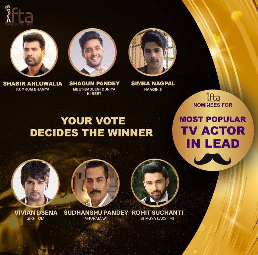 ifta_india's tweet photo. Vote for your Favourite TV Actor in Lead role on https://t.co/4UrMcXvA09 and make him win IFTA 2022 ๐#polbol #ifta
@KinshukFC @GautamVigNet @neilbhatt4 @ohshagunpandey @simbanagpalwrld @VivianDTeam @VivianDsena01 @rohitsuchantifc https://t.co/yLQKduq6e1