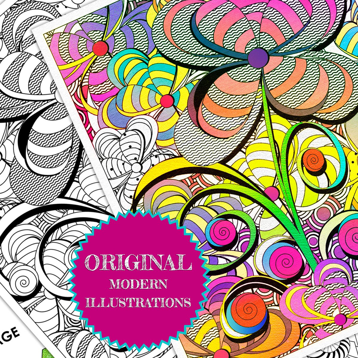 ColorMeUpArt's tweet photo. CALM DOWN &amp; RELAX! 😍 #etsy shop: Adult Coloring Book!😁 https://t.co/kKrvPPY2BC #adultcoloringbook #colormeup #leesalink #coloring #floralart #Whimsical #creativity https://t.co/5OV6TfQd51