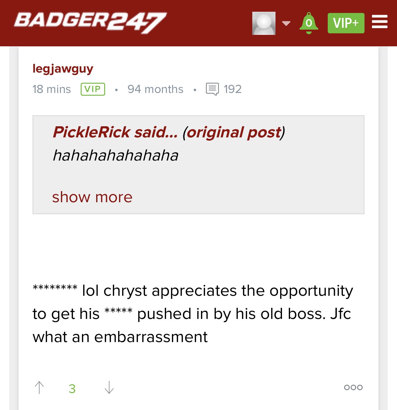 Message Board Geniuses on Twitter "🚨MELTDOWN ALERT 🚨 Wisconsin 