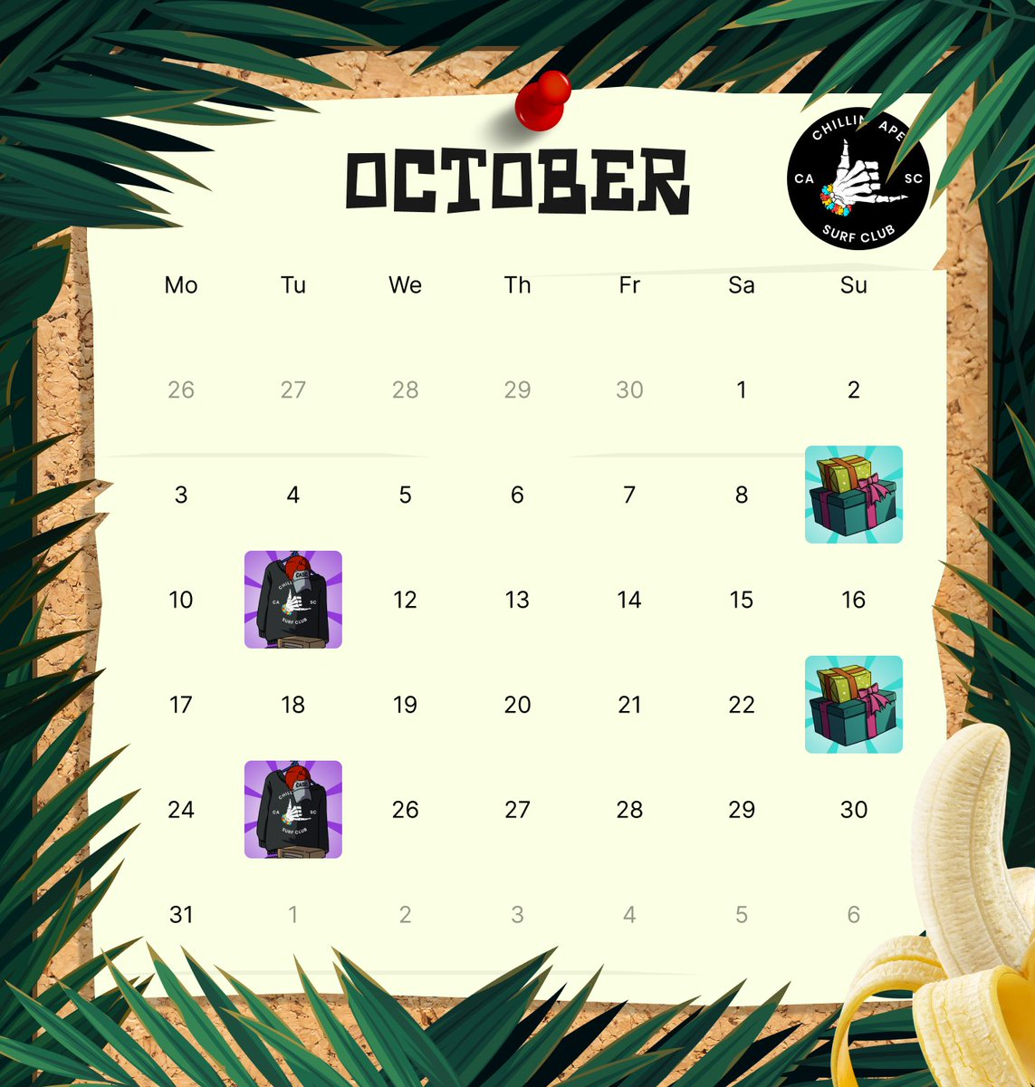 GM GA GN family! 🌎🏄‍♀️🏄‍♂️

October 2022 EVENTS has been published in our discord! discord.gg/casc

Check them in our #NextEvents channel. 

Don't miss any events. As always, there'll be giveaways, raffles and other surprises 🎁👀

❤️ 🤙🤙