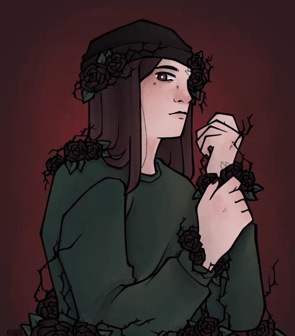 "Overgrown" day 73/100 of drawing Aimsey everyday #aimseyfanart #guqqinktober 