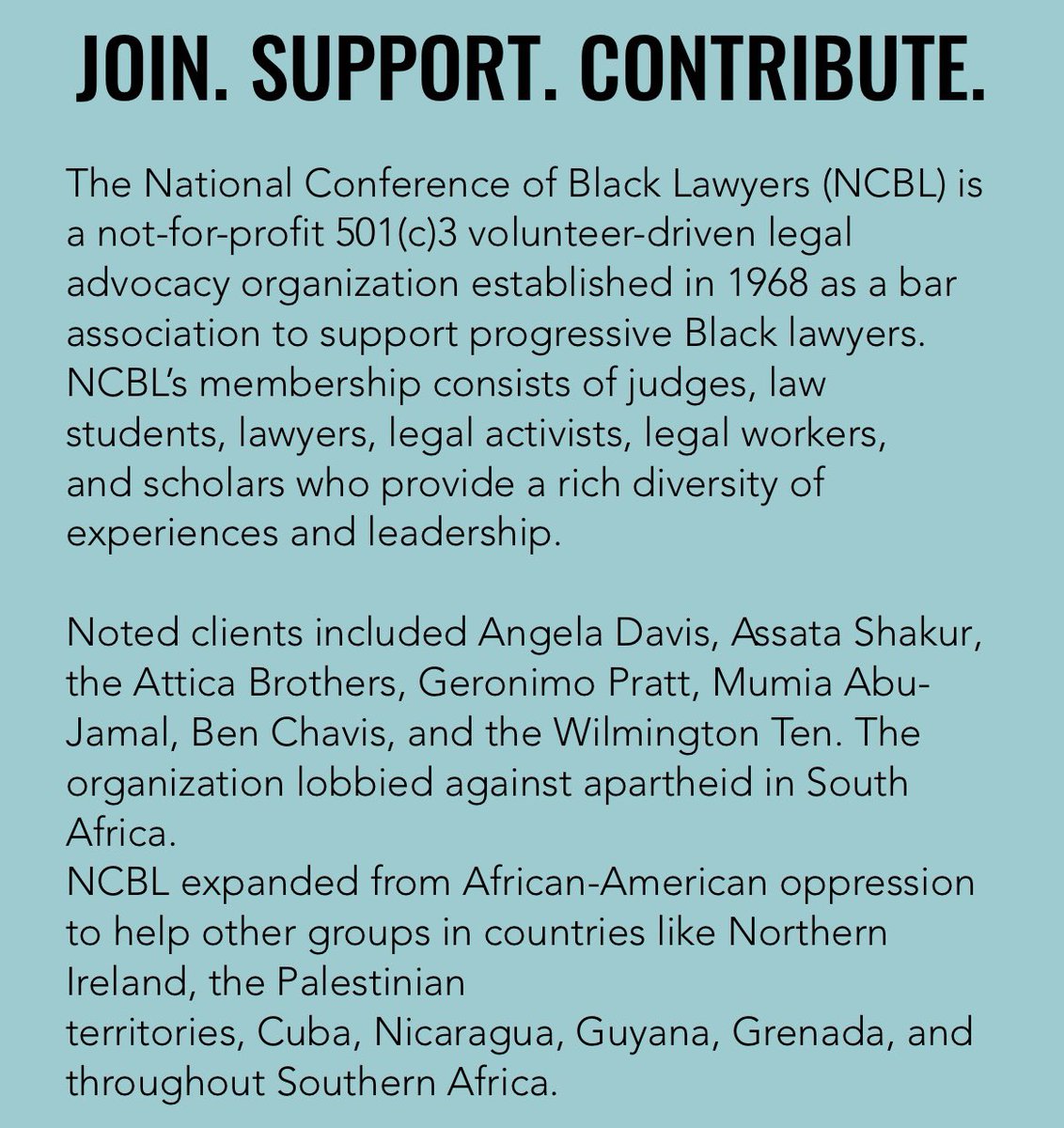 ncbltweet's tweet photo. NCBL, established in 1968, is an organization for legal profession to come together and advocate on behalf of Black people! Attending next week’s virtual conference will allow you the opportunity to tap in to this amazing legacy! You can register here: https://t.co/LI71ZuSU1Z https://t.co/SJpWhVsx2d
