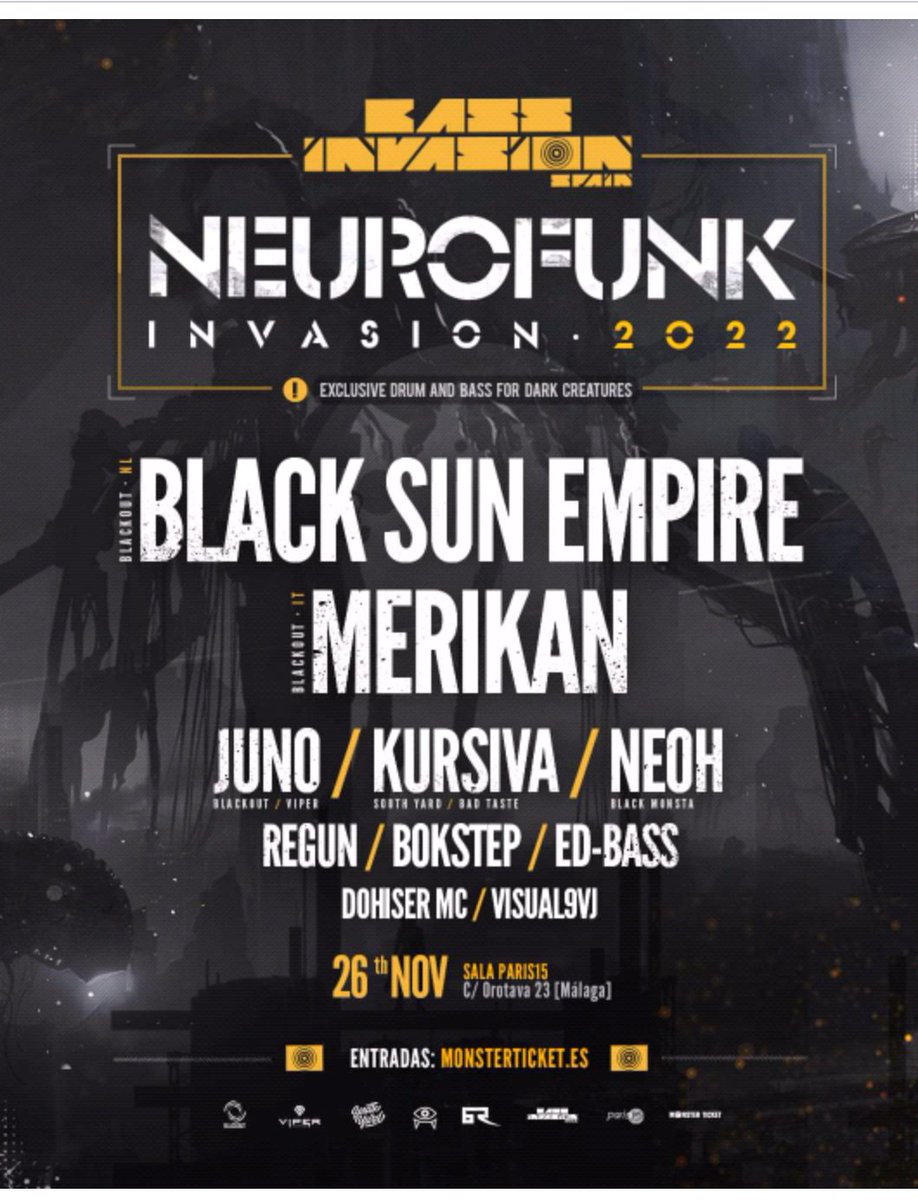 careneCAF's tweet photo. NEUROFUNK INVASION 2022,  seguro será la noche más oscura y recordada en mucho tiempo!! TE LO VAS A PERDER?

Compra tu entrada online antes de que vuelvan a subir de precio en: https://t.co/5ueG3ojOtp https://t.co/fjTycTS7QB
