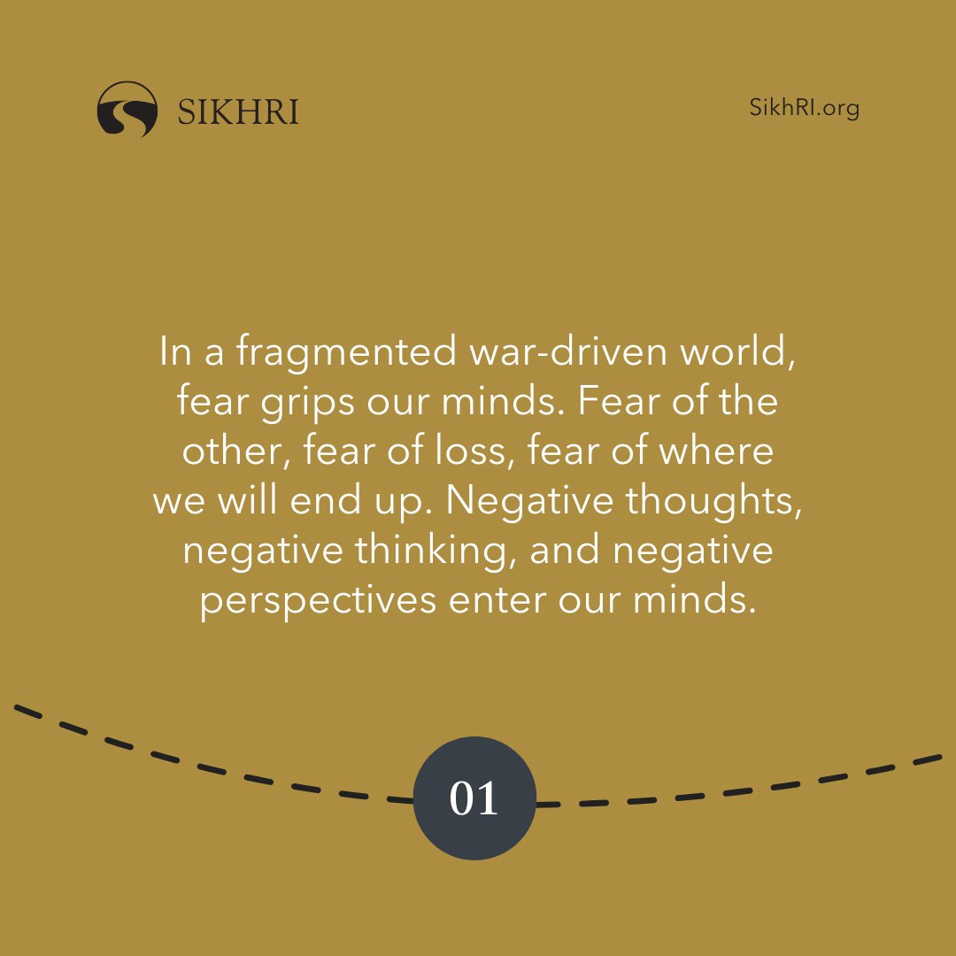 SikhRI's tweet photo. In a fragmented war-driven world, fear grips our minds. Fear of the other, fear of loss, fear of where we will end up. Negative thoughts, negative thinking, and negative perspectives enter our minds.
#WeeklyInspiration #SikhInspiration #Inspiration https://t.co/MGZtHlix8O