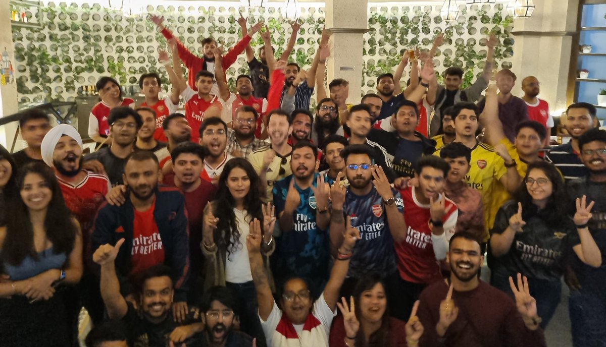 ArsenalPune's tweet photo. What a screening. Thank you Pune Gooners ♥️ See you on next Sunday for the screening against Liverpool. #COYG #NLD #PuneScreening #ArsenalPune #APSC https://t.co/UuFEeMol6H