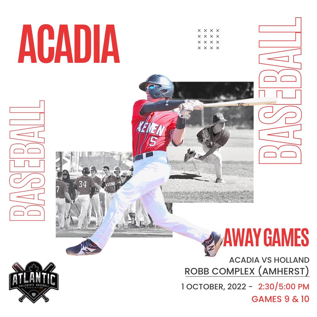 Games are underway at the Robb Complex in Amherst! The Axemen take on the Holland College Hurricanes in Doubleheader action today.

Thank you to the city and the staff at the Robb complex for accommodating multiple games from the ACBA today.
 
#GoAcadiaGo
#grit
