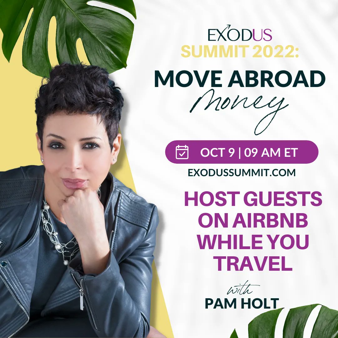 ExodusSummit's tweet photo. ExodUSSummit Move Abroad Money for Black Women Welcomes Pam of @THEHAPPYHOSTACA discussing Hosting Guests on Airbnb While You Travel. Join the squad working on their move abroad plans & increasing their streams of income #exodussummit #blackexpats #blackdigitalnomads https://t.co/vQX3ofg8sE