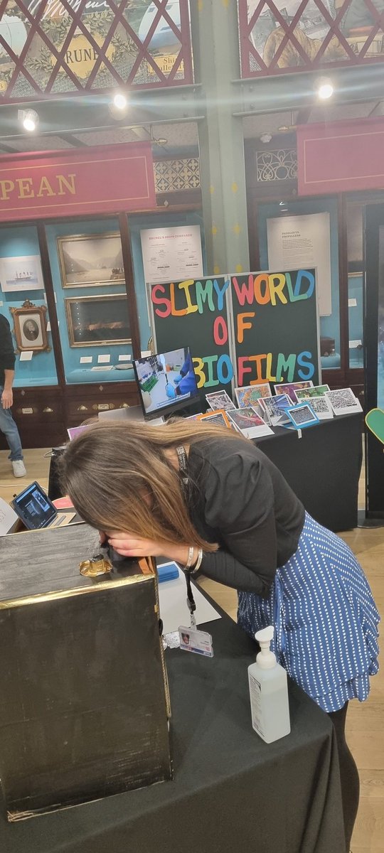 johanna_blee's tweet photo. Such a fun time sharing the slimey world of biofilms at #Futures2022 on @SSGreatBritain thanks to everyone who came and my amazing team! 🦠🚢 https://t.co/55Aoe7HfER