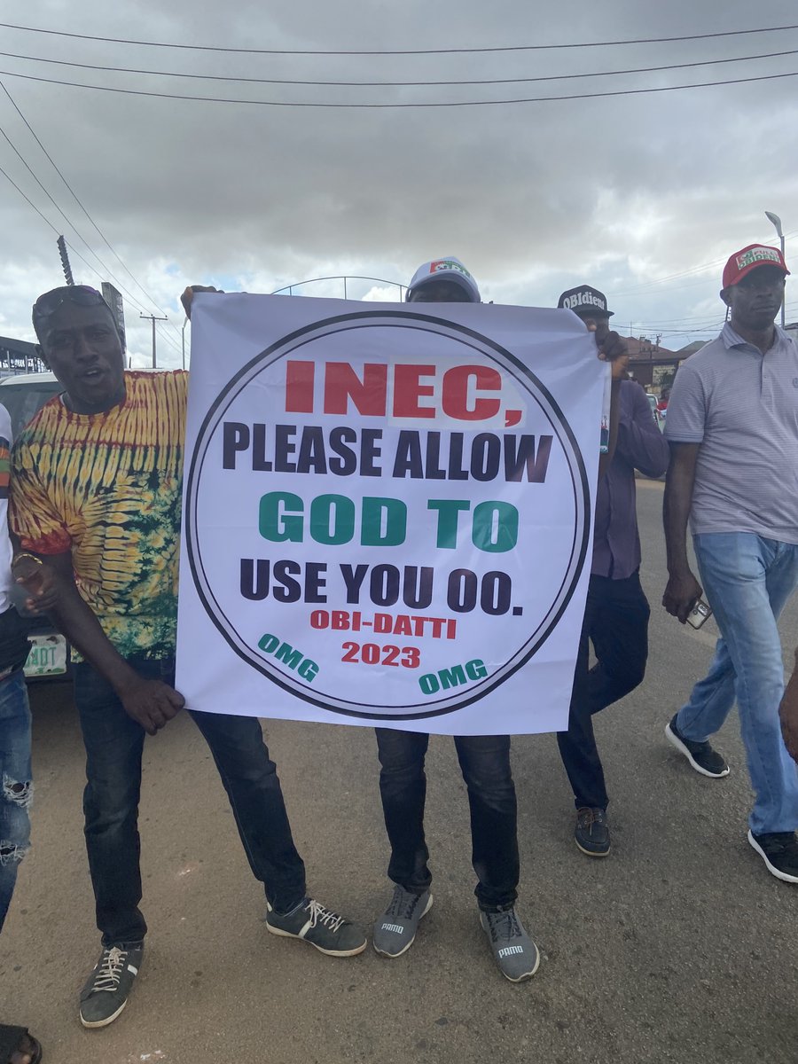 Dear <a href="/inecnigeria/">INEC Nigeria</a>,

#Obidatti023 #1MillionMarchForObiAndDatti #LabourParty #PeterObiForPresident