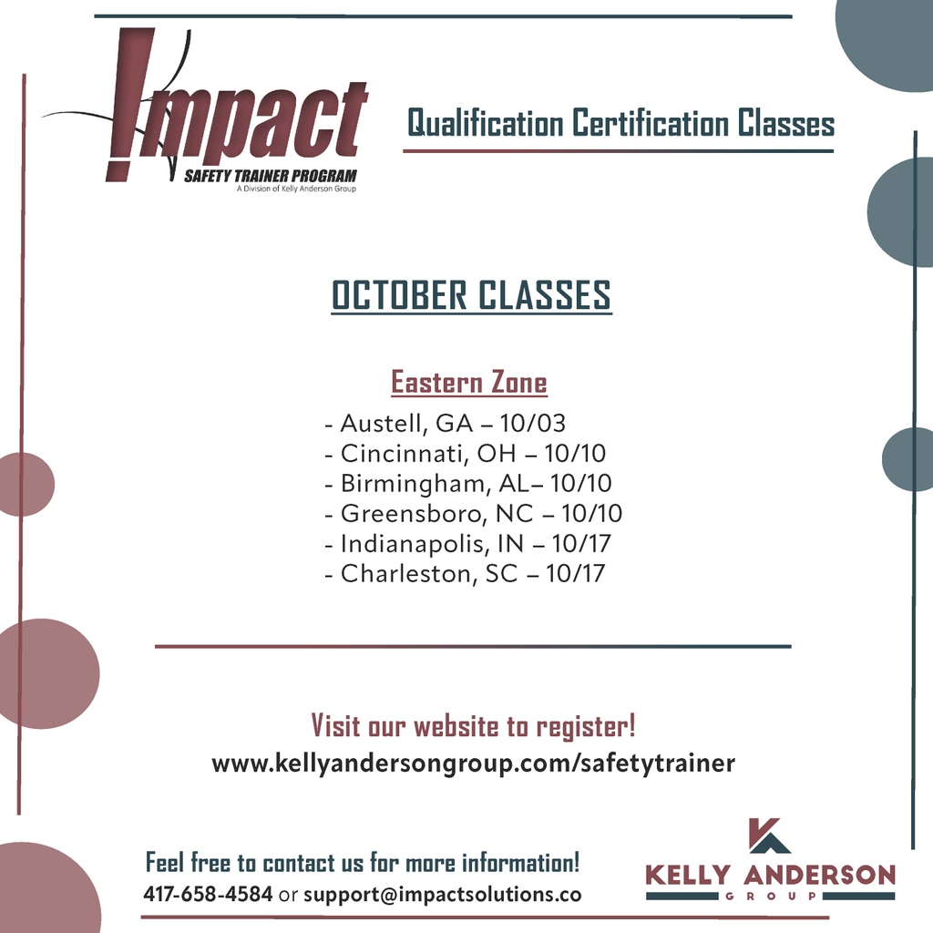 impact_solut98's tweet photo. We have a new set of Qualification Certification classes with our Safety Trainer Program! 🚛 Check what cities near you we are coming to by visiting our website! Link in bio
#qualificationcertification #ttt #truckdrivers #trainers #fall #classes #delivery #saturday #weekend #fxg https://t.co/lWZ5w7kJVh
