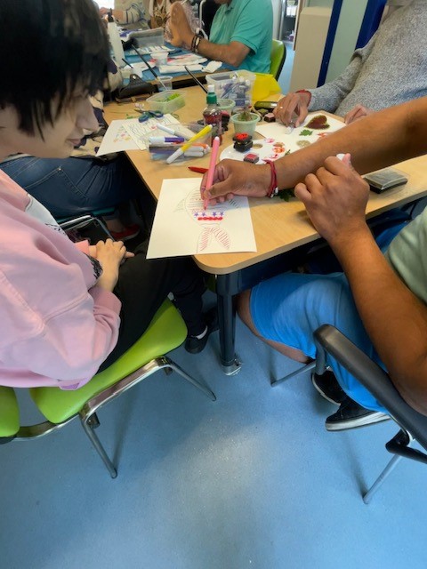 The activities in the centre are excellent for rebuilding affected skills such as hand/eye coordination, but art can also be very therapeutic. Who doesn't love a bit of painting