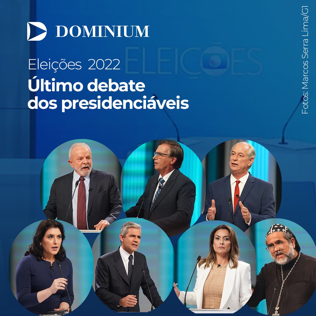DominiumRelGov's tweet photo. Último debate de presidenciáveis antes do primeiro turno não altera quadro atual das pesquisas. Sem fatos novos, chances de definição do pleito em segundo turno se mantém. Acompanhe nossas análises: https://t.co/NqUq1cjVFO #dominium #relgov #inteligencia #estrategia #eleicoes2022 https://t.co/pOBw2WUetN