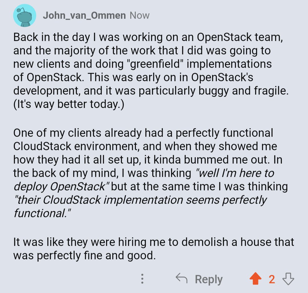 RohitYadavCloud's tweet image. From r/Cloud reddit.com/r/Cloud/commen…

#CloudStack #CloudStackJustWorks #iaas #cloud