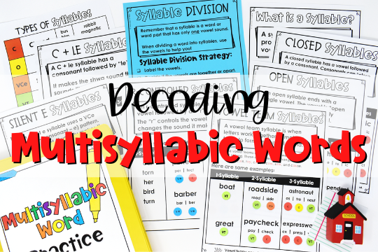 Do your students struggle with decoding multisyllabic words? Teaching syllable types is a great first step! Read more and grab freebies from <a href="/jennfindleyblog/">Teaching with Jennifer Findley</a>.

bit.ly/3LT4sxi
#elemchat #reading #elar